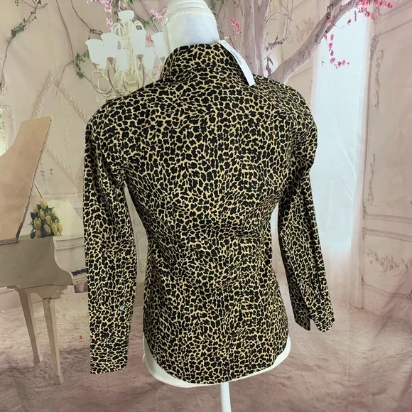 NEW J Crew Curvy Leopard Print Button Down - Picture 6 of 9